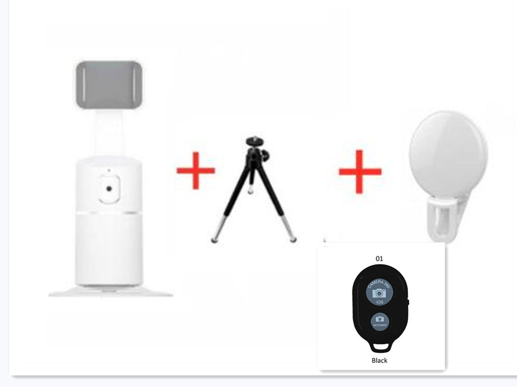 AI Face Tracking Phone Mount – 360° Auto-Tracking Stand for Live Streaming & Vlogging