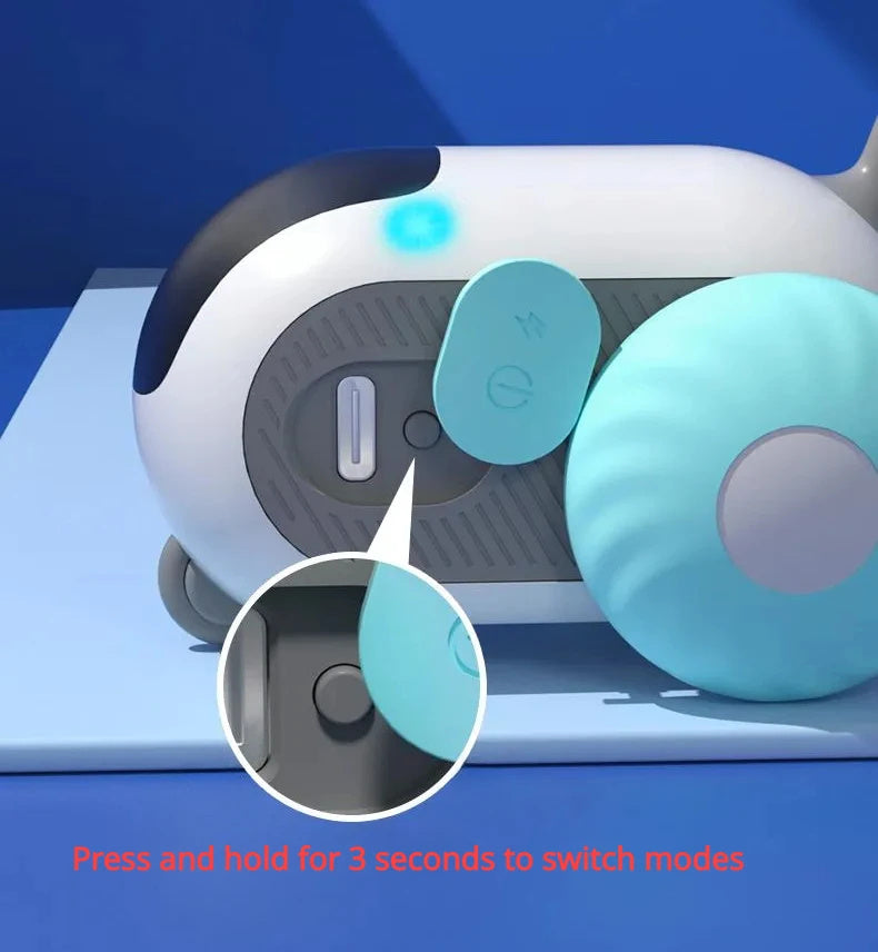 Crazy-Joy Remote Control Cat Toy Car – 2 Modes, Auto & Manual, Obstacle Avoidance