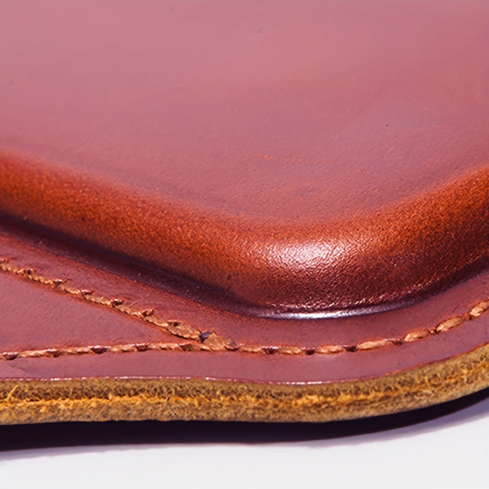 Genuine Leather Belt Phone Pouch – Slim, Hands-Free & Retro