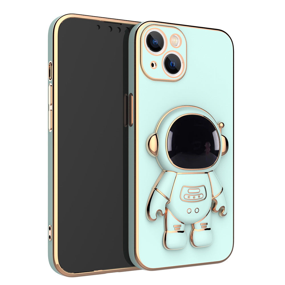 3D Astronaut iPhone Case – Electroplated Shockproof TPU with Kickstand – phone-case