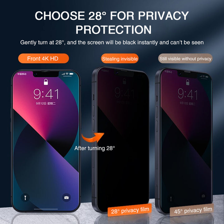 Anti-Peep Tempered Glass iPhone Screen Protector – Privacy + HD Clarity – phone-case