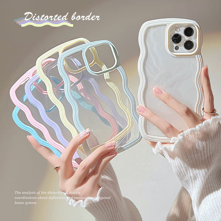 Wavy Edge TPU iPhone Case – Soft Protective Cover for iPhone 11–13 Series – phone-case