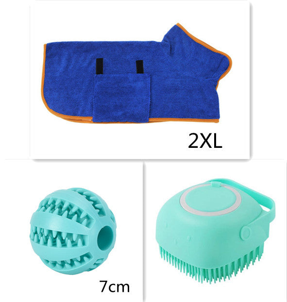 Silicone Pet Bath & Massage Brush – Gentle Grooming Tool with Shampoo Dispenser