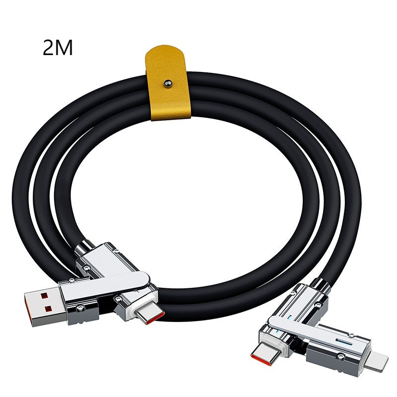1m Zinc Alloy Fast Charging Cable – Dual Lightning & Type-C Compatibility – car-accessory
