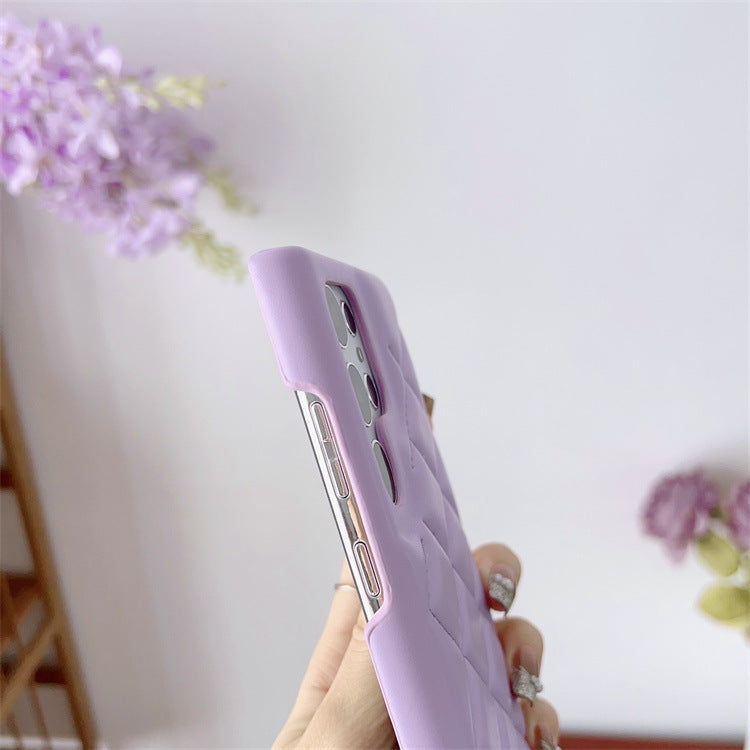 Puffer Jacket iPhone Case – Quilted Imitation Leather in Cozy Korean Style