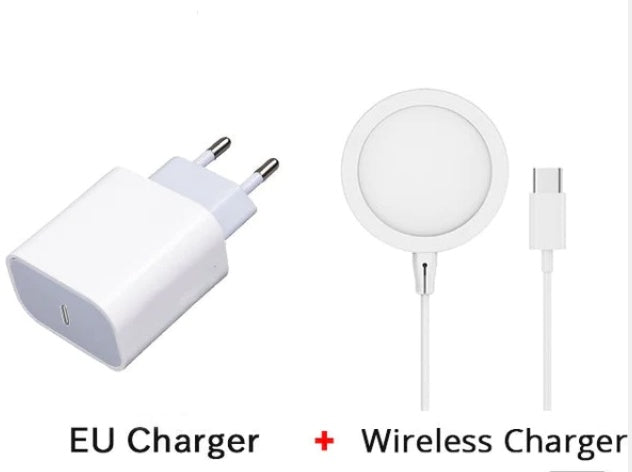 MagSafe-Compatible Metal Magnetic Wireless Charger – 9V/2A Fast Charging for iPhone