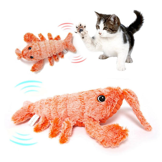 Electric Jumping Lobster Cat Toy | USB Rechargeable Plush Toy – grooming kit