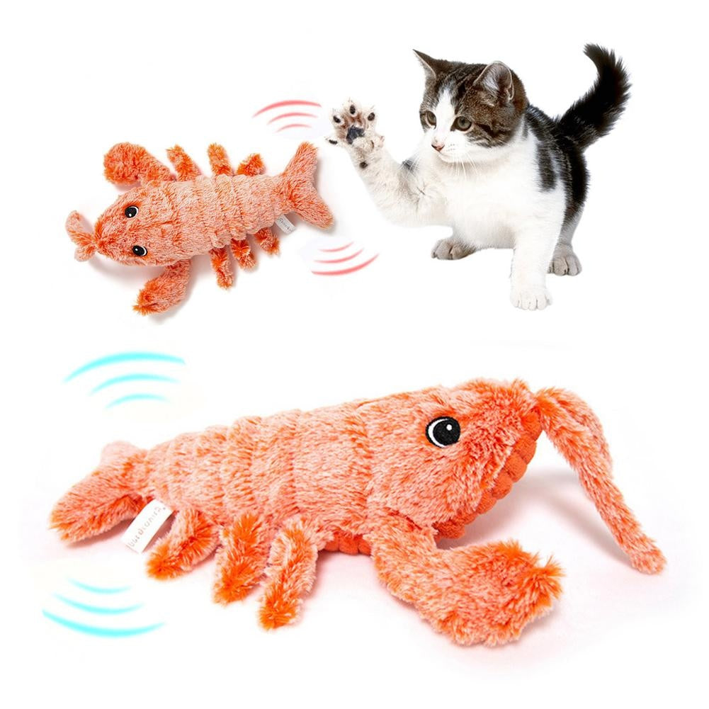 Electric Jumping Lobster Cat Toy | USB Rechargeable Plush Toy – grooming kit