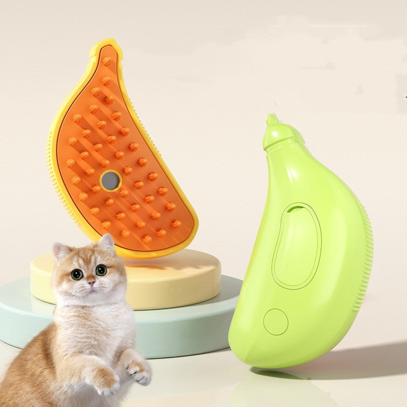 Rechargeable Steamy Pet Grooming Brush – USB Massage Comb for Cats & Dogs