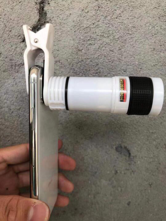 8x Zoom Clip-On Phone Telescope Lens – Universal Smartphone Telephoto & Monocular – tech-gadget