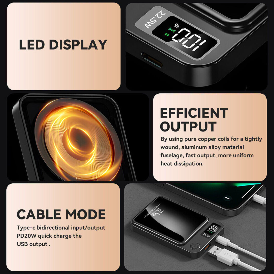 12000mAh MagSafe Wireless Power Bank – Fast 22.5W Portable Charger – power-bank