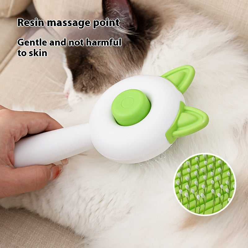 Pet Hair Removal Massage Comb – 2-in-1 Deshedding & Grooming Brush for Cats
