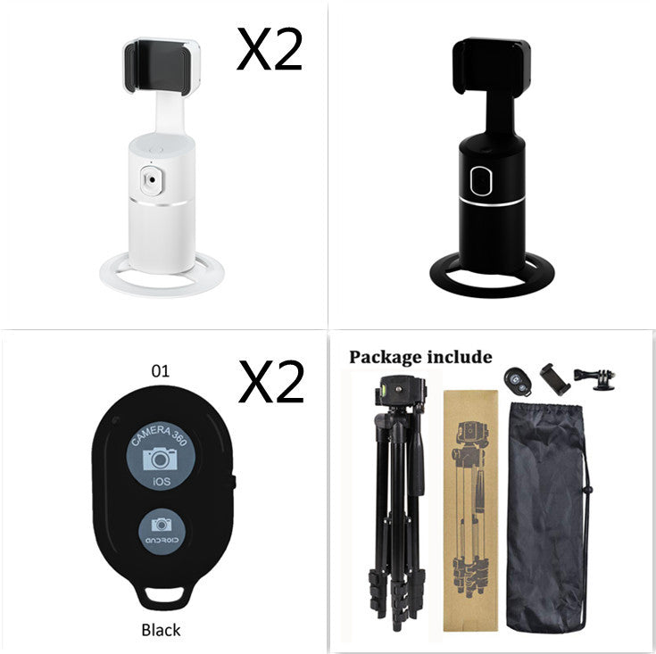 AI Face Tracking Phone Mount – 360° Auto-Tracking Stand for Live Streaming & Vlogging